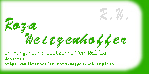 roza weitzenhoffer business card